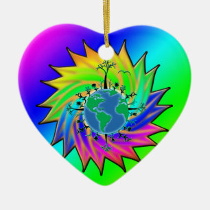 Earth Day ~ Sunburst Ceramic Tree Decoration