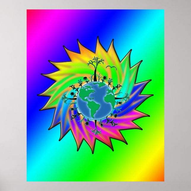 Earth Day ~ Sunburst Poster (Front)