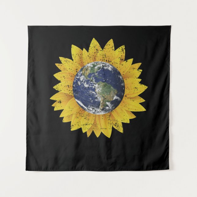 Earth Day Sunflowers Gifts Tapestry (Front)
