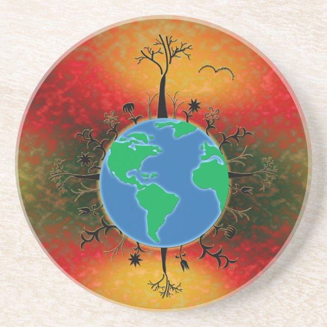 Earth Day ~ Sunset Coaster (Front)