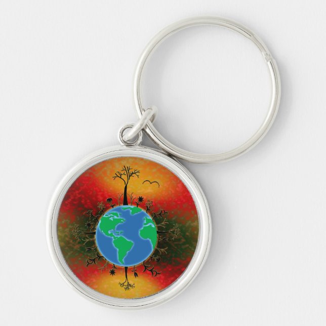 Earth Day ~ Sunset Key Ring (Front)