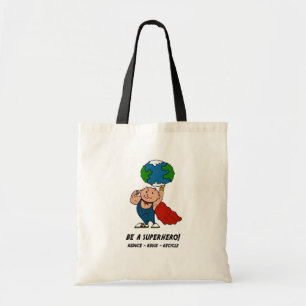 Earth Day Superhero Tote Bag
