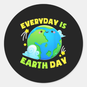 Earth Day T Shirt For Women Men Kids Earth Day Classic Round Sticker