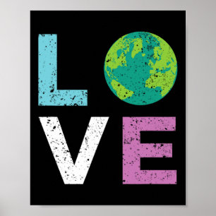 Earth Day T Shirt Love And The Earth Vintage Style Poster