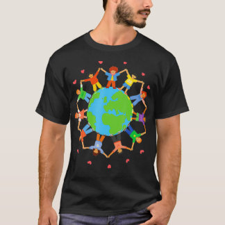 Earth Day Team Children Around The World Awareness T-Shirt