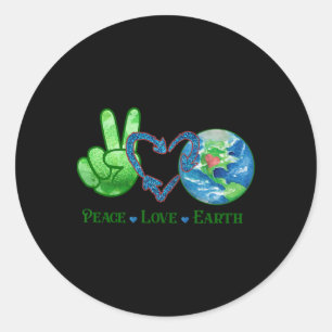 Earth Day Tee Kids Animal Theme Shirt Black Small Classic Round Sticker