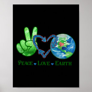 Earth Day Tee Kids Animal Theme Shirt Black Small  Poster