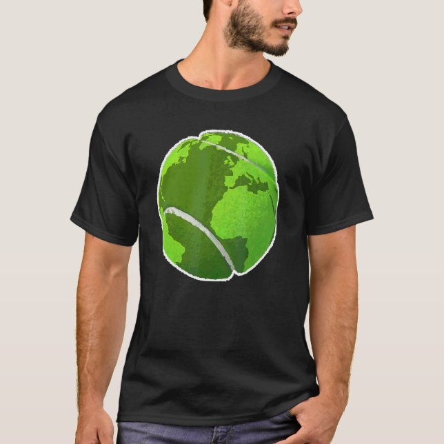 Earth Day Tennis Ball For Environmentalists & Tenn T-Shirt (Front)