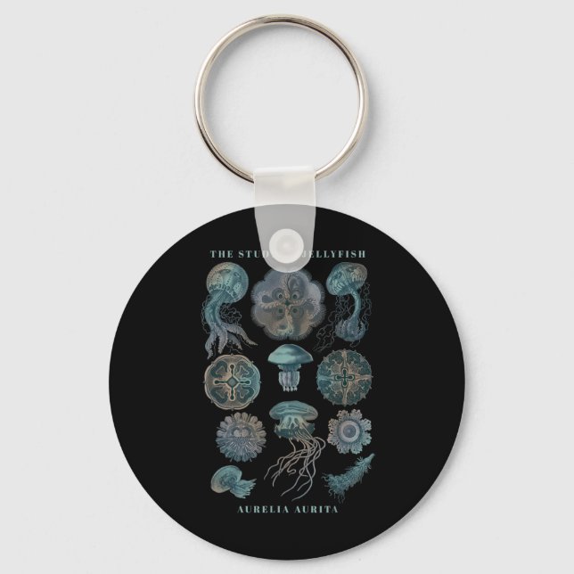 Earth Day The Study Of Jellyfish  Key Ring (Front)