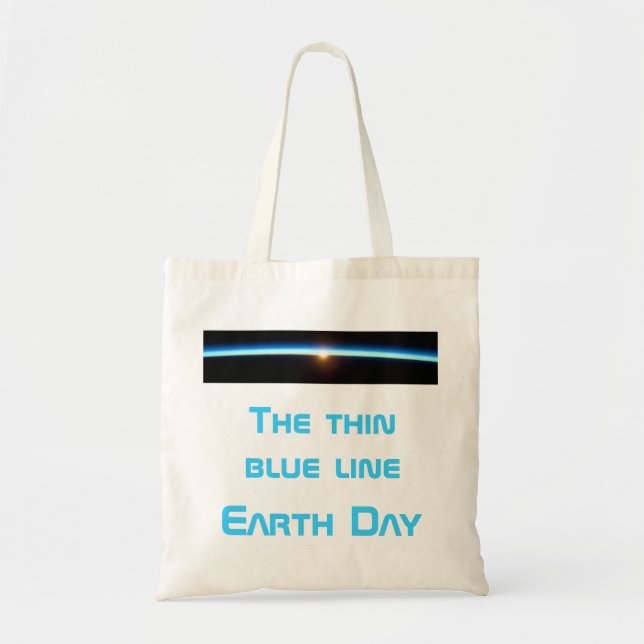 Earth Day - The Thin Blue Line Tote Bag (Front)