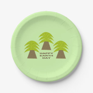 Earth Day Trees Paper Plate
