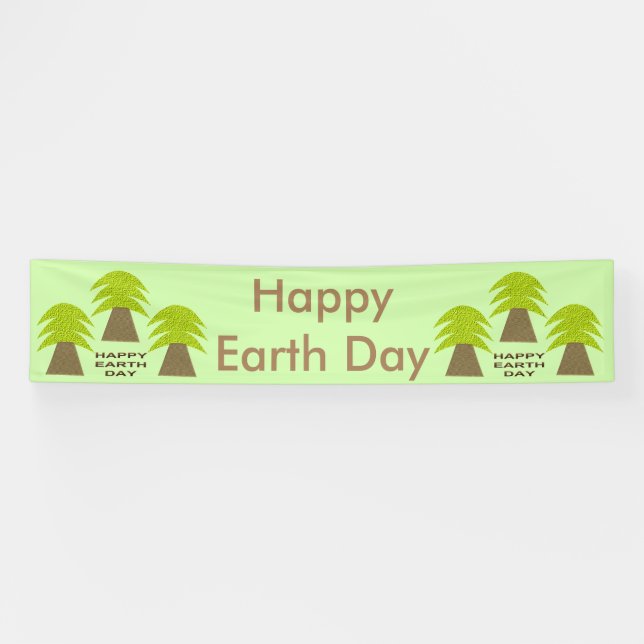 Earth Day Trees Personalised Banner (Horizontal)