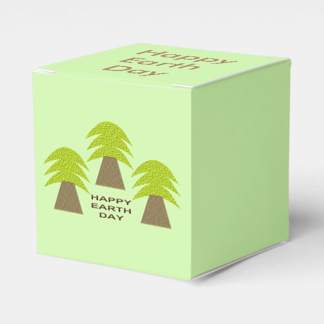 Earth Day Trees Personalised Favour Box (Front Side)