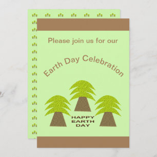 Earth Day Trees Personalised Invitation