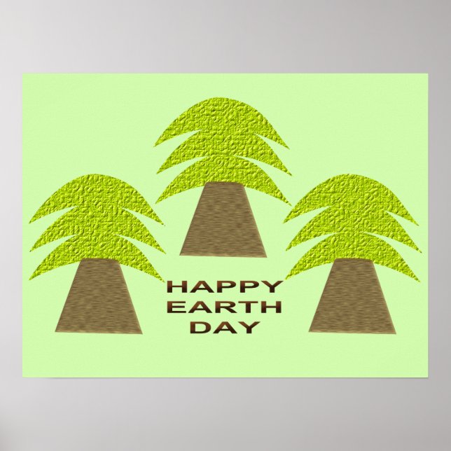 Earth Day Trees Poster (Front)