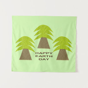 Earth Day Trees Tapestry