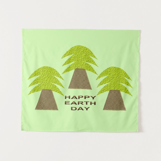 Earth Day Trees Tapestry (Front (Horizontal))