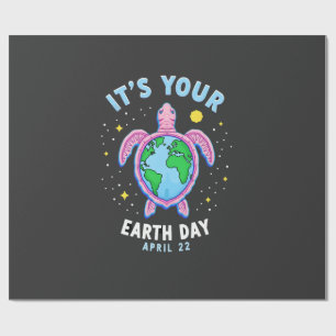 Earth Day Turtle Design April 22 For Nature Lovers Wrapping Paper