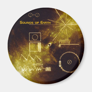 Earth Day - Voyager Sounds of Earth gold record Magnet