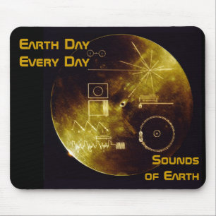 Earth Day - Voyager - Sounds of Earth gold record Mouse Mat