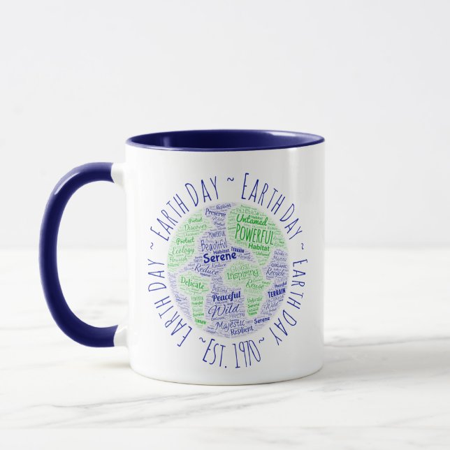 Earth Day Word Art Mug (Left)