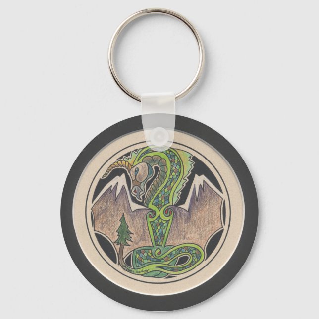 Earth Dragon Keychain (Front)
