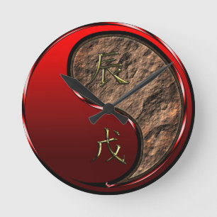 Earth Dragon Round Clock