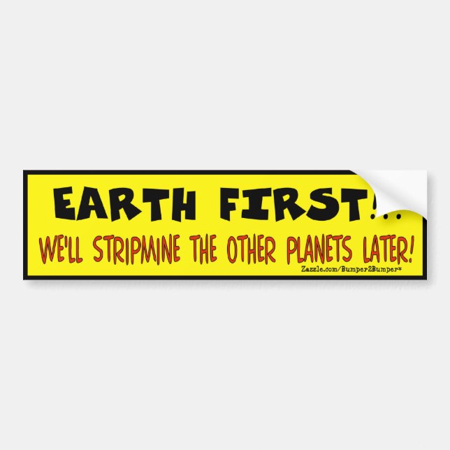 EARTH FIRST BUMPER STICKER (Front)