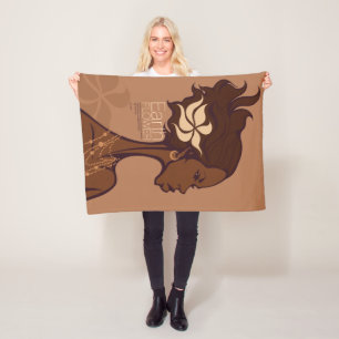 EARTH FLOWER FLEECE BLANKET