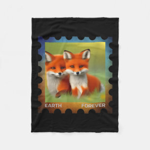 Earth Forever Environmental Protection Stamp Baby Fleece Blanket