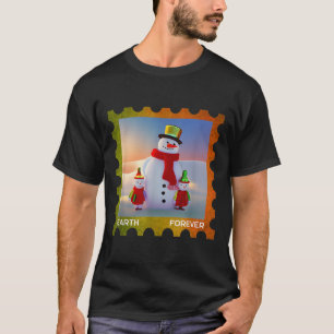 Earth Forever Environmental Protection Stamp Sunse T-Shirt