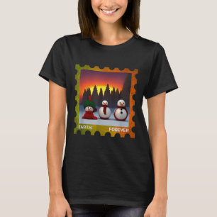 Earth Forever Environmental Protection Stamp Sunse T-Shirt