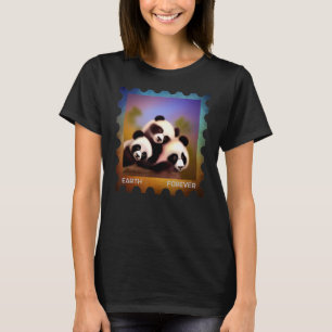 EARTH FOREVER Postage Stamp Protect Environment Cu T-Shirt