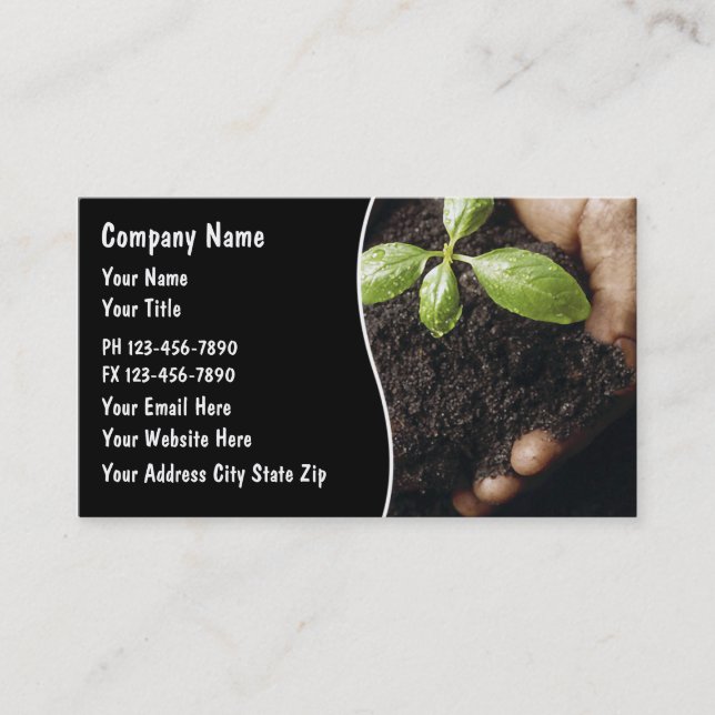 Earth Friendly Business Cards (Front)