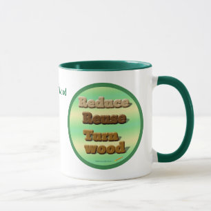 Earth Friendly Woodturning Green Personalised Mug
