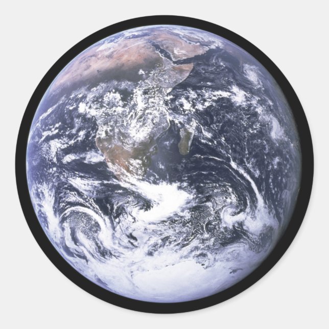 Earth from Apollo 17 Classic Round Sticker (Front)