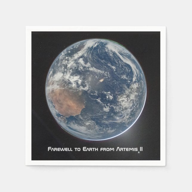 Earth From Artemis II Napkin (Front)