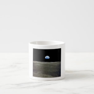 Earth from Moon in Black Space: Earthrise Espresso Cup