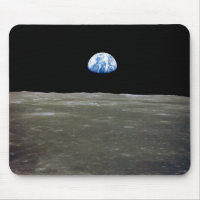 Earth from Moon in Black Space: Earthrise