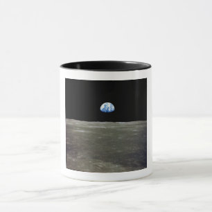 Earth from Moon in Black Space: Earthrise Mug