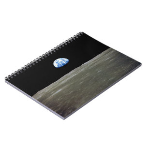 Earth from Moon in Black Space: Earthrise Notebook