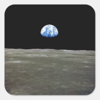 Earth from Moon in Black Space: Earthrise