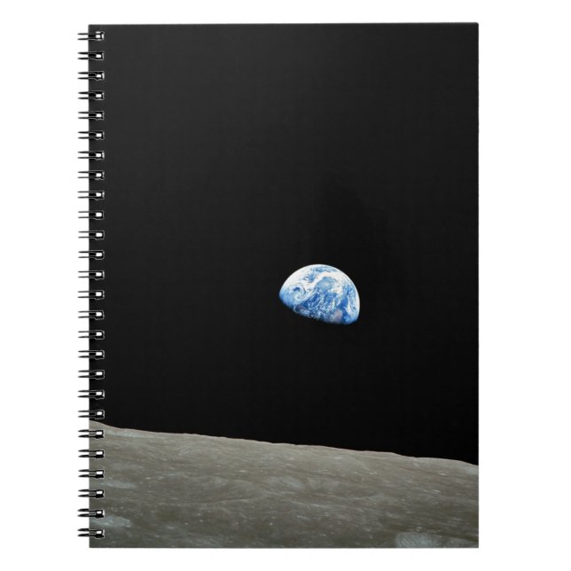 earth from moon space universe notebook (Front)