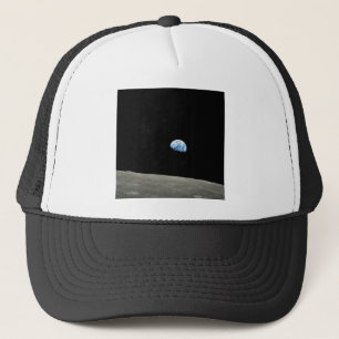 earth from moon space universe trucker hat