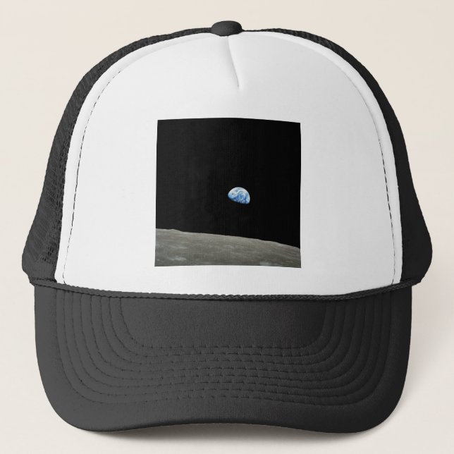 earth from moon space universe trucker hat (Front)