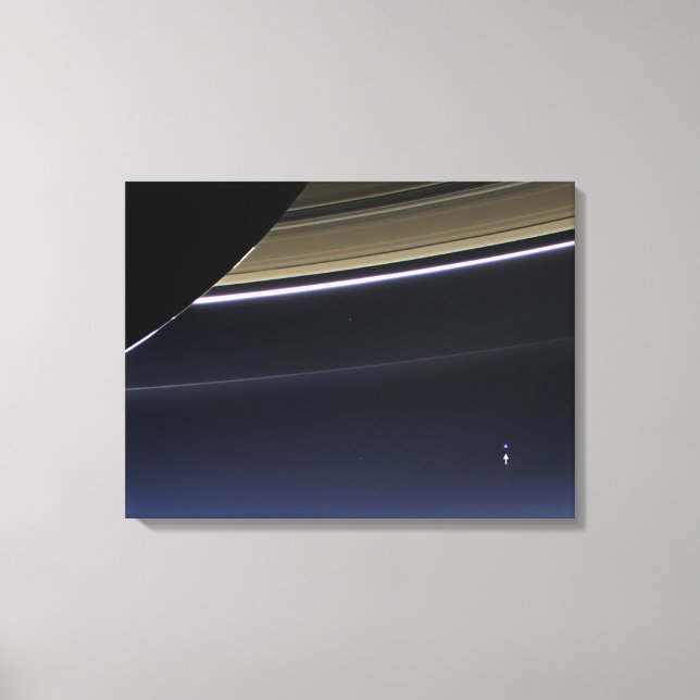 Earth from Saturn Canvas Print (Front)
