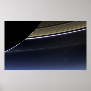 Earth from Saturn Poster