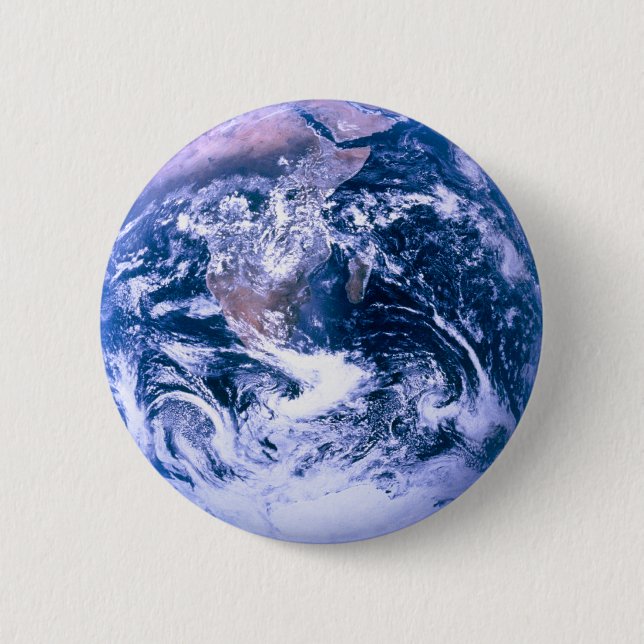 Earth From Space Blue Marble 6 Cm Round Badge (Front)