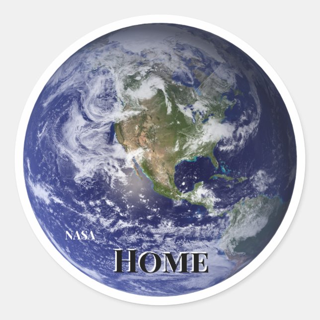 Earth from Space, Blue Marble by NASA Classic Round Sticker (Front)