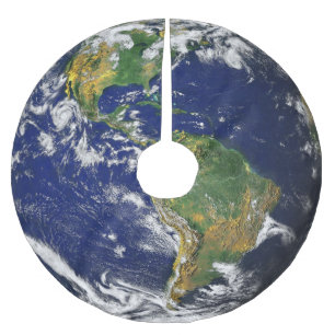 EARTH FROM SPACE Custom Polyester Tree Skirt